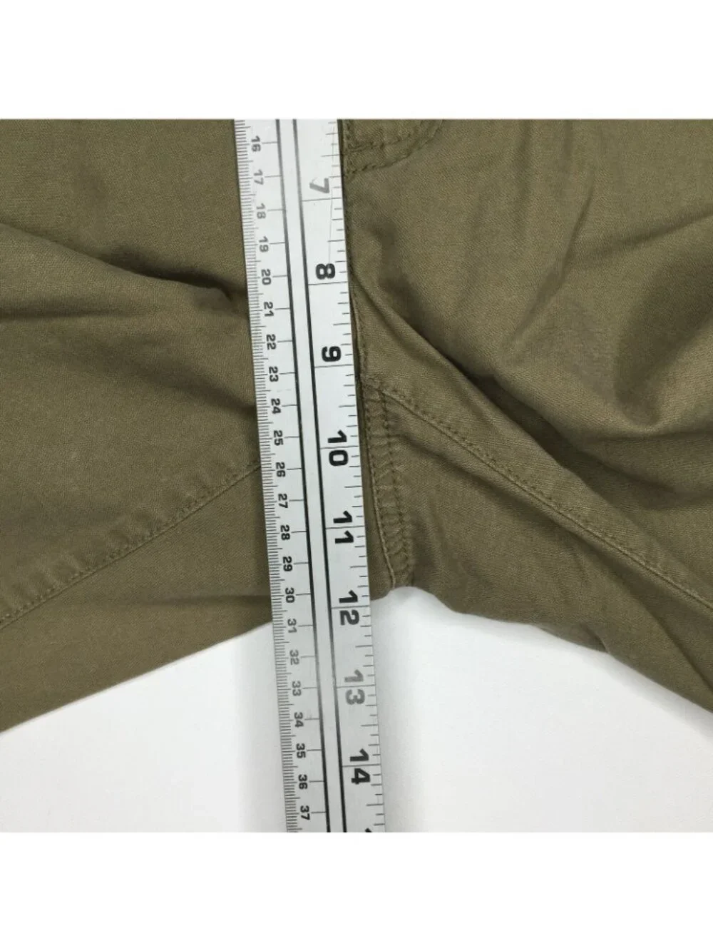 Liz Claiborne Petite Olive Green Tie Sloane Wide Leg WDPUB837 Size 10P Regular